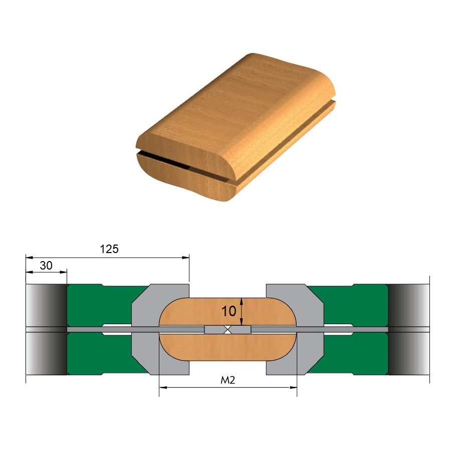 Fresa para Matajunta Dupla Ø125 x 10 x 30 - 4 Dentes - Cód. 1241.01